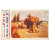 Buvard publicitaire. Chewing Gum Bell et Flan Mireille. Buvard N° 36. Les fenaisons. 