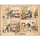 Tableaux muraux. 34 Leçons de Choses en Images sans paroles. 19- Le serrurier. 20- Le menuisier.