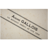 Buvard publicitaire. André Gallois. Vin mousseux produit en cuve close.