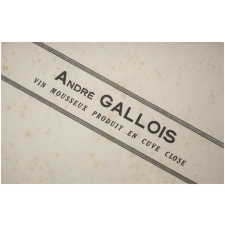 Buvard publicitaire. André Gallois. Vin mousseux produit en cuve close.