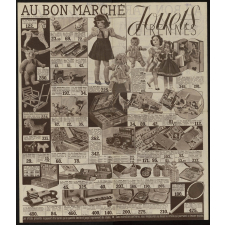 Au Bon Marché, Paris. Jouets, étrennes.