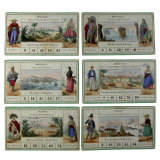 Cartons de loto géographique. 