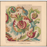 Modèle de tapisserie. Quart de coussin en tapisserie.