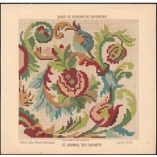 Modèle de tapisserie. Quart de coussin en tapisserie.