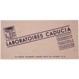 Buvard publicitaire. Laboratoires Caducia.
