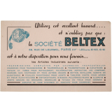 Buvard publicitaire. Société Beltex.