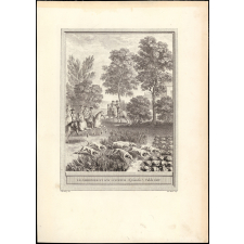 Fable de La Fontaine. Le Jardinier et son Seigneur. 2e planche. Fable LXIV.