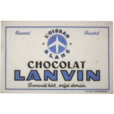 Buvard publicitaire. Chocolat Lanvin. L'oiseau blanc.