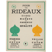 Buvard publicitaire. Pour vos rideaux exigez la marque garantie qualité.