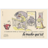 Buvard publicitaire. La vache qui rit. Le charbonnier. 