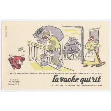 Buvard publicitaire. La vache qui rit. Le charbonnier. 