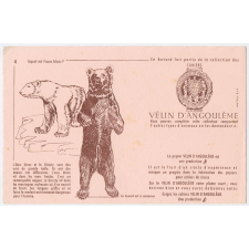 Buvard publicitaire. Cahiers Vélin d'Angoulême. L'ours blanc et le grizzly.