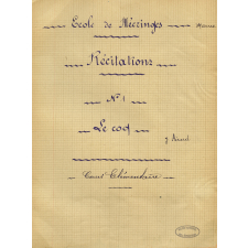 Cahier de récitation.