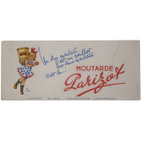 Buvard publicitaire. Moutarde Parizot.
