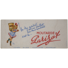 Buvard publicitaire. Moutarde Parizot.