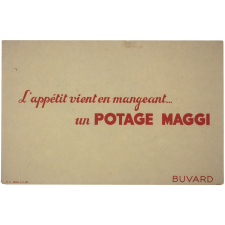 Buvard publicitaire. Potage Maggi.