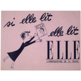 Buvard publicitaire. Elle, l'hebdomadaire de la Femme. 