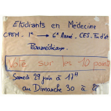 Etudiants en médecine - Vote sur les 10 points.