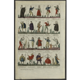 Alphabet des personnages de la comedia del arte. 