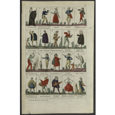 Alphabet des personnages de la comedia del arte.