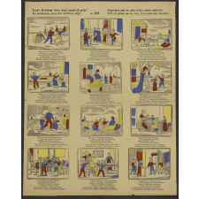 Leert, Kindren ! door deez' prent of prijs ! De leeskunst, naar der dichtren wijz. Apprenez par ce prix à lire, chers enfants ! Soit en prose ou en vers, à la mode des savants.