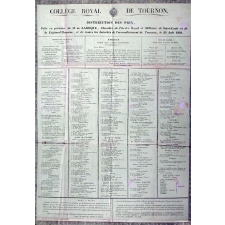 Distribution des prix, collège royal de Tournon.
