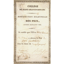 Ex-praemio . Collège de Saint-Jean-en-Royans.