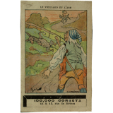 Carte réclame. Le vieillard et l'âne.