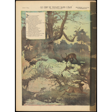 Le Cerf se voyant dans l'eau. (Fable de La Fontaine).