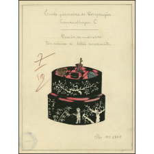 Cochinchine/Dessin de mémoire : un service à bétel Annamite.