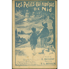 Partition musicale : les petits qui n'ont pas de nid. Piano et chant.