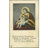 Image religieuse. Vierge à l'enfant. 