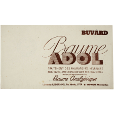 Buvard publicitaire. Baume Adol.