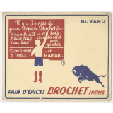 Buvard publicitaire. Pain d'épices Brochet Frères.