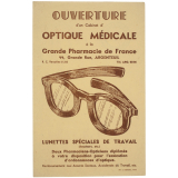 Buvard publicitaire. Optique médicale à la Grande Pharmacie de France.