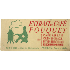 Buvard publicitaire. Extrait de café Fouquet.