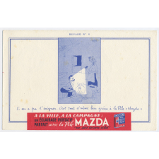 Buvard publicitaire. Pile Mazda. Buvard n°4.