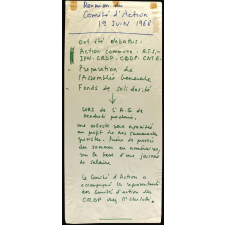 Réunion du Comité d'Action - 19 juin 1968.