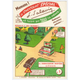 Buvard publicitaire. La signalisation routière en 8 buvards N°1. Chocolat Spécial L. Salavin. 