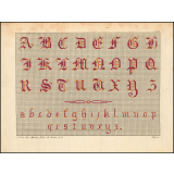 Modèle d'alphabet brodé.