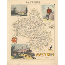 Carte de l'Aveyron. 