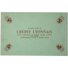Buvard publicitaire. Crédit Lyonnais.