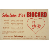 Buvard publicitaire. Solution d'or Biocard. 