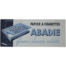 Buvard publicitaire. Papier à cigarettes Abadie.