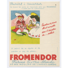 Buvard publicitaire. Fromendor. Education de prince.