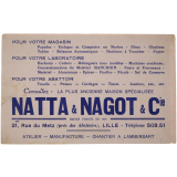 Buvard publicitaire. Natta & Nagot & Cie. 