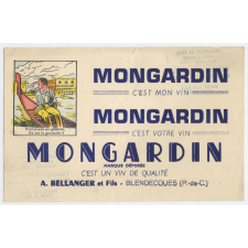 Buvard publicitaire. Mongardin c'est mon vin. Image devinette.