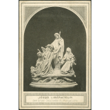 Image religieuse. Jésus libérateur des âmes délaissées du Purgatoire.
