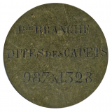 Jeton d'Histoire évoquant la première branche de la dynastie des Capet. 