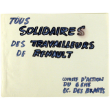 Tous solidaires des travailleurs de Renault.